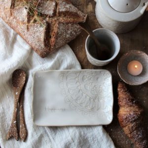 assiette rectangle mandala