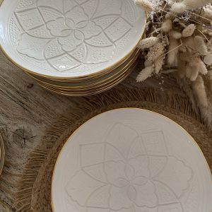 ASSIETTE EMPREINTE GOLD 25CM