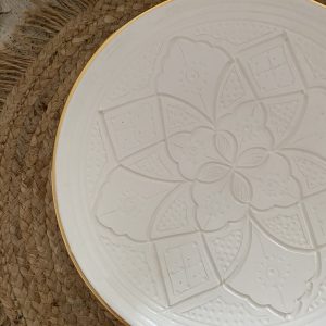ASSIETTE EMPREINTE GOLD 25CM