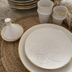 ASSIETTE EMPREINTE GOLD 25CM