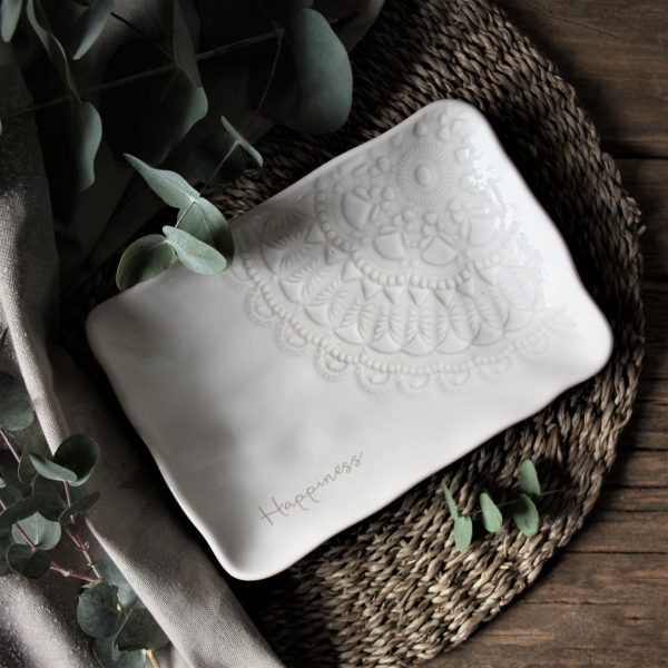 assiette rectangle mandala