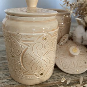 POT EMPREINTE SABLE ET OR
