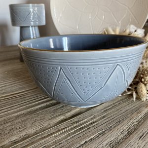 SALADIER EMPREINTE BLEU ET GOLD