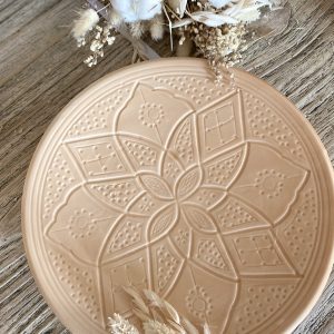 ASSIETTE EMPREINTE  25CM SABLE