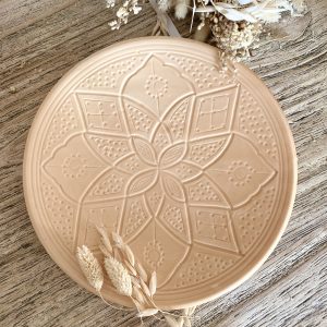 ASSIETTE EMPREINTE  20CM SABLE