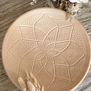 ASSIETTE EMPREINTE  25CM SABLE