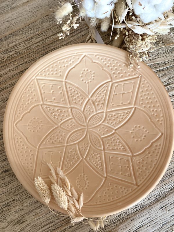 ASSIETTE EMPREINTE  25CM SABLE