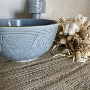 SALADIER EMPREINTE BLEU ET GOLD