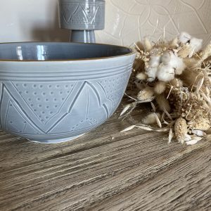 SALADIER EMPREINTE BLEU ET GOLD