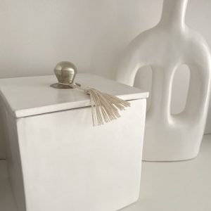 boite tadelakt xxl blanc