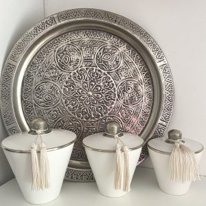 boite tadelakt conique x3 blanc