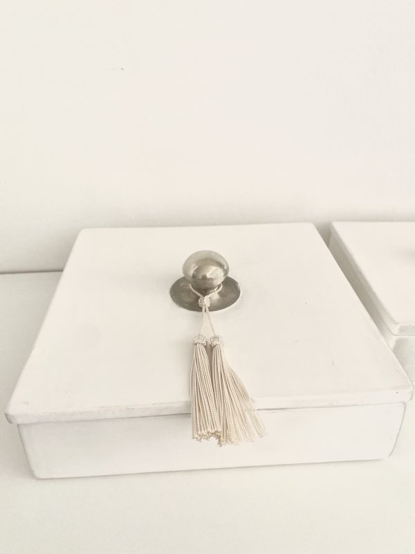 boite tadelakt xl blanc