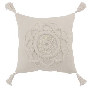 COUSSIN MANDALA BLANC