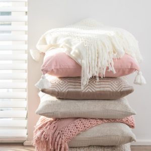 PLAID TRICOT BLANC