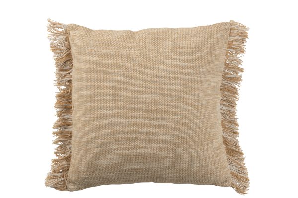 COUSSIN FRANGE BEIGE